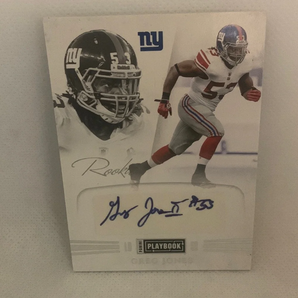 2011 Panini Playbook #66 Greg Jones NYG 299/299 (003) - Picture 1 of 3